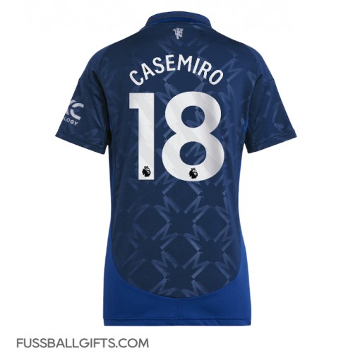 Manchester United Casemiro #18 Fußballbekleidung Auswärtstrikot Damen 2024-25 Kurzarm